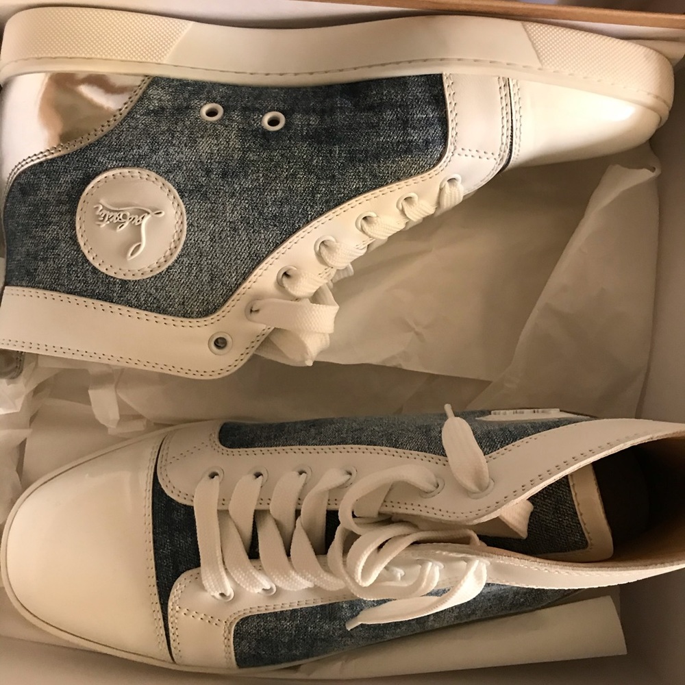Louboutin Louis patent/jeans size 10